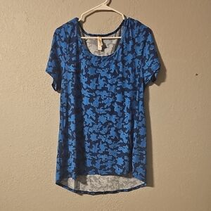 LuLaRoe Blue Patterned Short Sleeve Classic Tee Featuring TOY story Characters